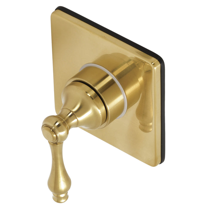 Kingston Heirloom KS3047AL - Restoration Single-Handle Three-Way Diverter Valve with Square Trim Kit, Brushed Brass