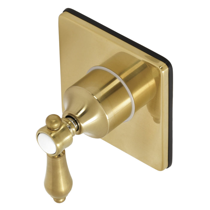Kingston Heirloom KS3047BAL - Heirloom Single-Handle Three-Way Diverter Valve with Square Trim Kit, Brushed Brass