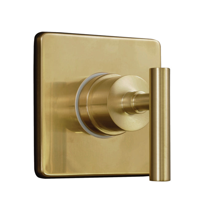 Kingston Sona KS3047CML - Manhattan Single-Handle Three-Way Diverter Valve with Square Trim Kit, Brushed Brass