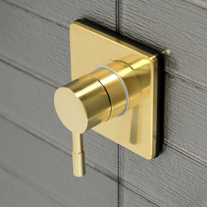 Kingston Sona KS3047DL - Concord Single-Handle Three-Way Diverter Valve with Square Trim Kit, Brushed Brass