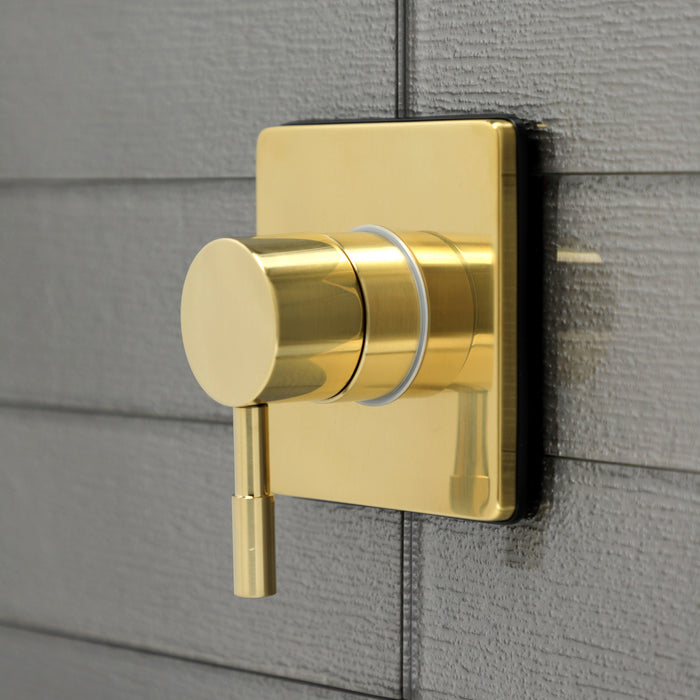 Kingston Sona KS3047DL - Concord Single-Handle Three-Way Diverter Valve with Square Trim Kit, Brushed Brass