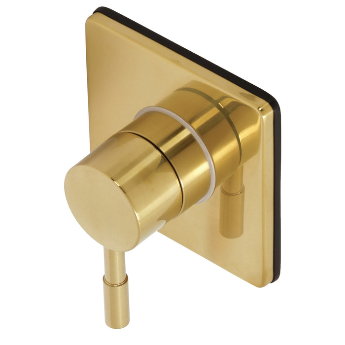 Kingston Sona KS3047DL - Concord Single-Handle Three-Way Diverter Valve with Square Trim Kit, Brushed Brass