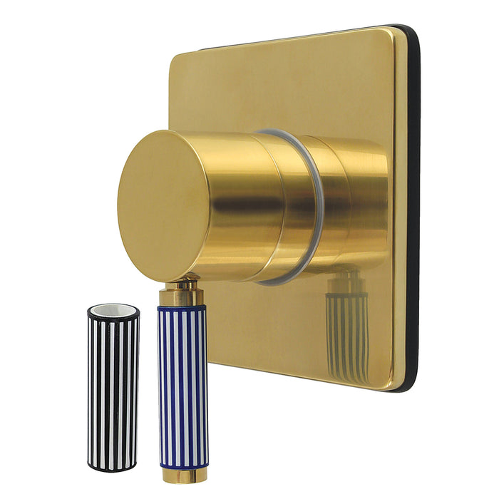 Kingston Sona KS3047KPS - Verona Single-Handle Three-Way Diverter Valve with Square Trim Kit, Brushed Brass