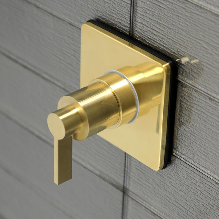 Kingston Sona KS3047NDL - NuvoFusion Single-Handle Three-Way Diverter Valve with Square Trim Kit, Brushed Brass