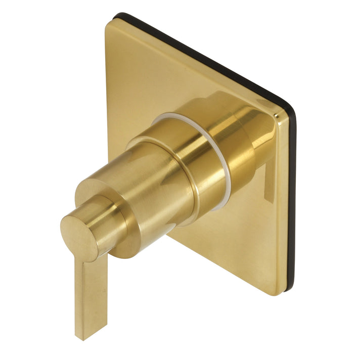 Kingston Sona KS3047NDL - NuvoFusion Single-Handle Three-Way Diverter Valve with Square Trim Kit, Brushed Brass
