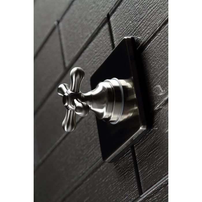 Kingston Heirloom KS3048AX - Restoration Single-Handle Three-Way Diverter Valve with Square Trim Kit, Brushed Nickel