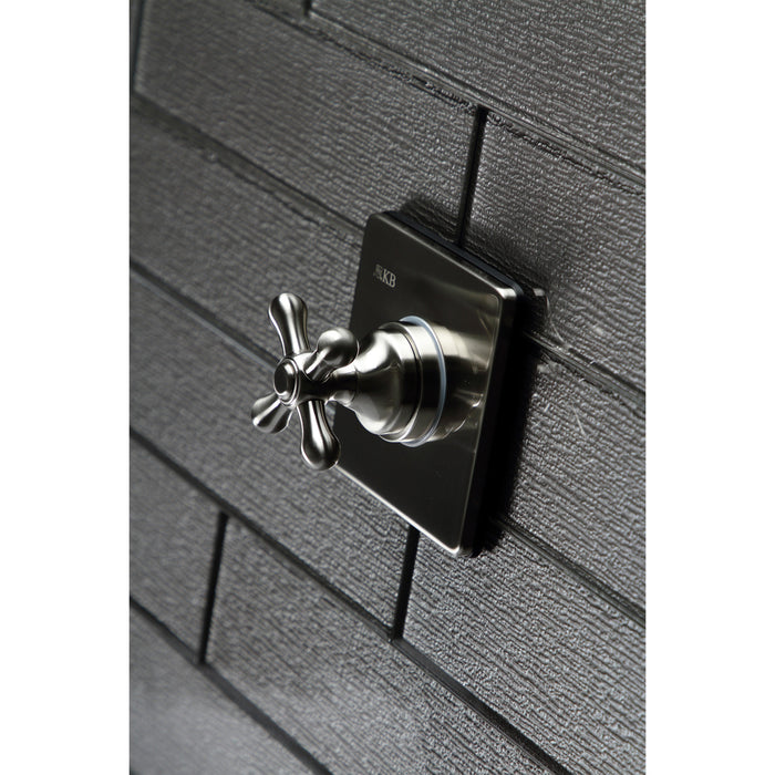 Kingston Heirloom KS3048AX - Restoration Single-Handle Three-Way Diverter Valve with Square Trim Kit, Brushed Nickel