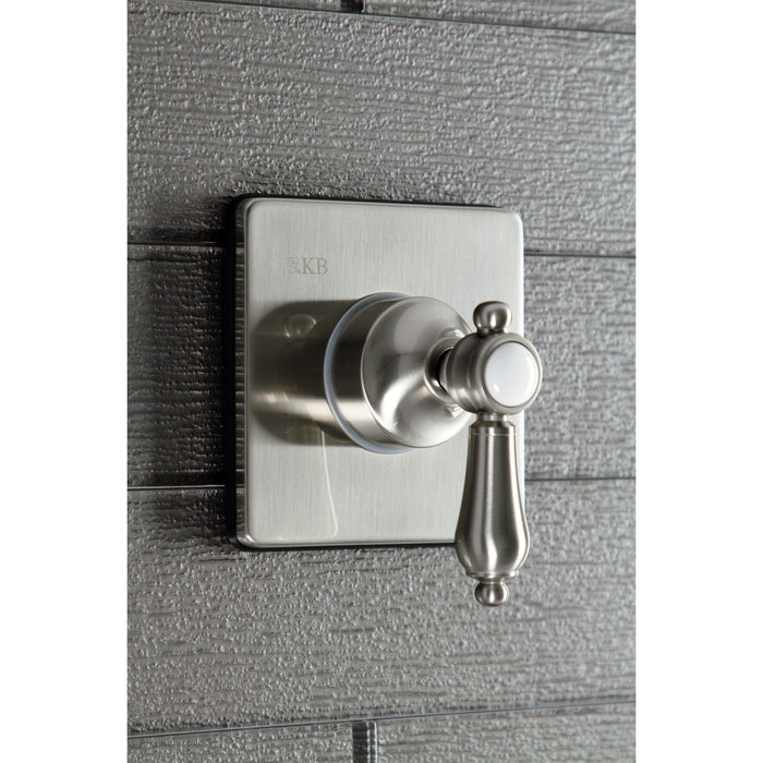 Kingston Heirloom KS3048BAL - Heirloom Single-Handle Three-Way Diverter Valve with Square Trim Kit, Brushed Nickel