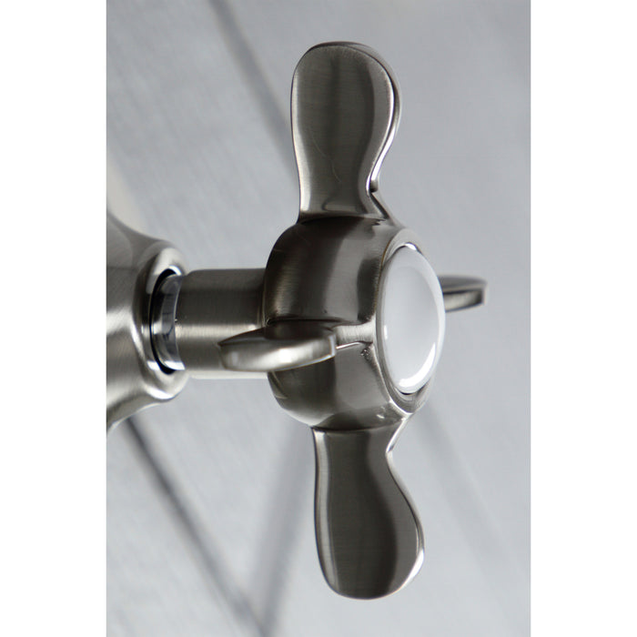 Kingston Tulare KS3048BEX - Essex Single-Handle Three-Way Diverter Valve with Square Trim Kit, Brushed Nickel