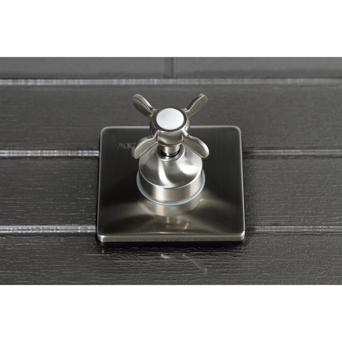 Kingston Tulare KS3048BEX - Essex Single-Handle Three-Way Diverter Valve with Square Trim Kit, Brushed Nickel