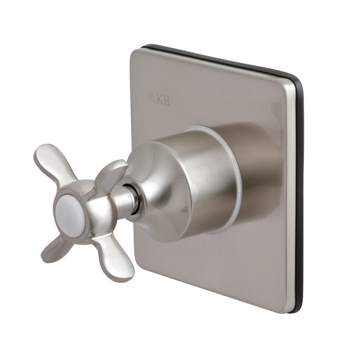 Kingston Tulare KS3048BEX - Essex Single-Handle Three-Way Diverter Valve with Square Trim Kit, Brushed Nickel