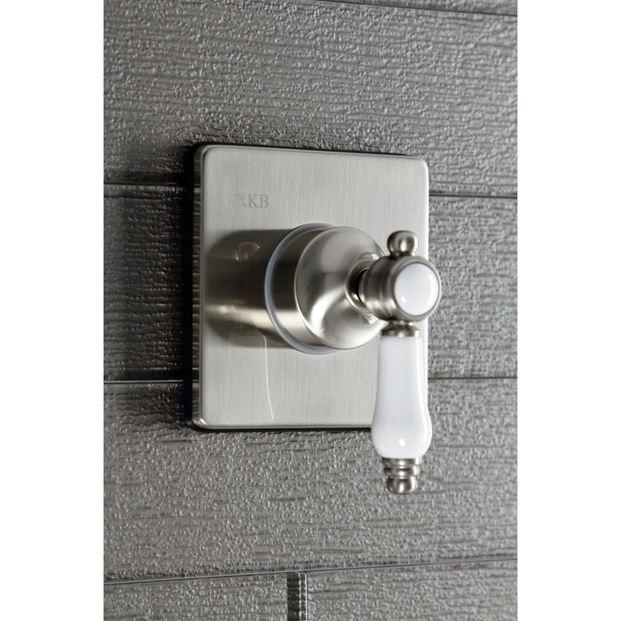 Kingston Heirloom KS3048BPL - Bel-Air Single-Handle Three-Way Diverter Valve with Square Trim Kit, Brushed Nickel