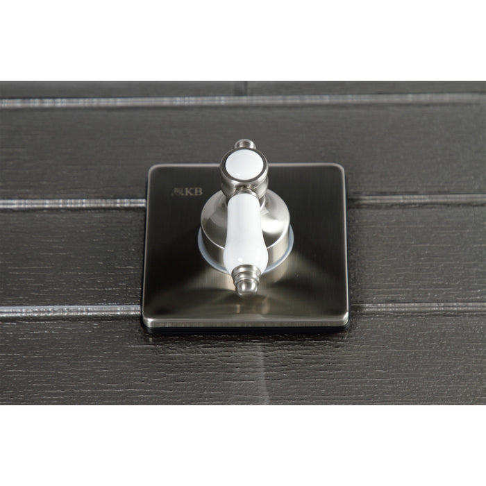 Kingston Heirloom KS3048BPL - Bel-Air Single-Handle Three-Way Diverter Valve with Square Trim Kit, Brushed Nickel