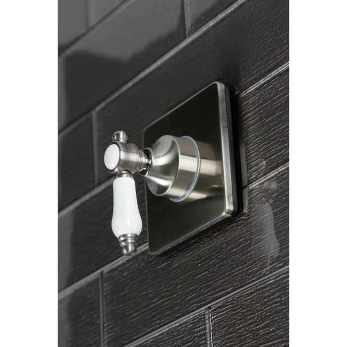 Kingston Heirloom KS3048BPL - Bel-Air Single-Handle Three-Way Diverter Valve with Square Trim Kit, Brushed Nickel