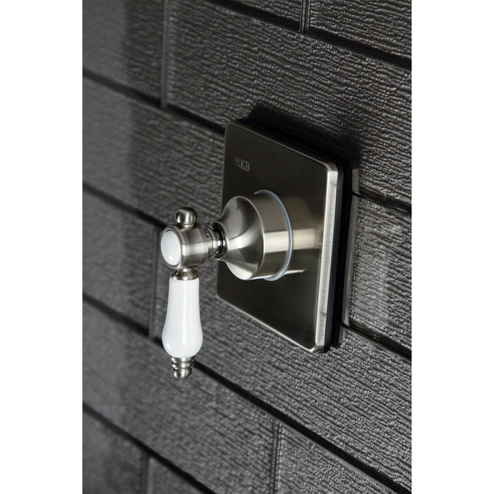 Kingston Heirloom KS3048BPL - Bel-Air Single-Handle Three-Way Diverter Valve with Square Trim Kit, Brushed Nickel