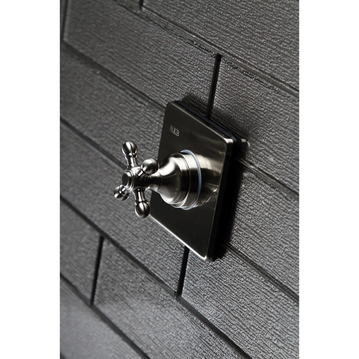 Kingston Heirloom KS3048BX - Metropolitan Single-Handle Three-Way Diverter Valve with Square Trim Kit, Brushed Nickel