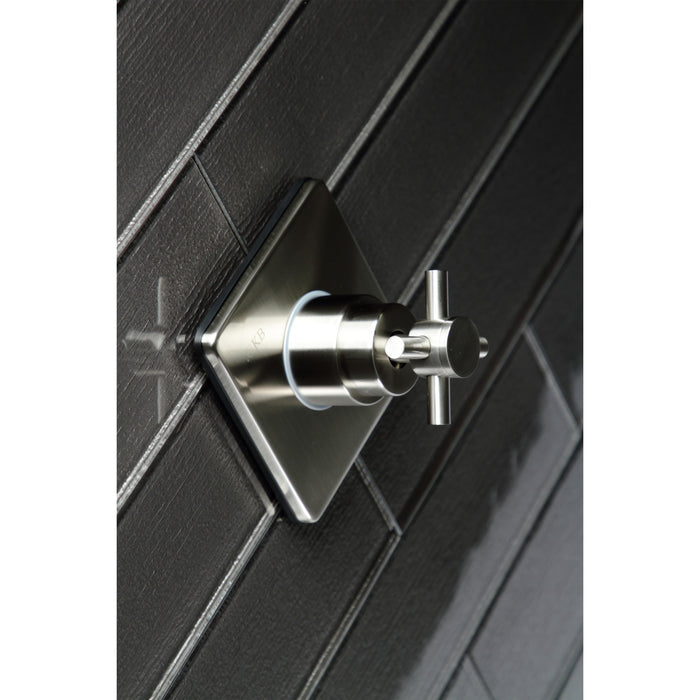 Kingston Sona KS3048DX - Concord Single-Handle Three-Way Diverter Valve with Square Trim Kit, Brushed Nickel