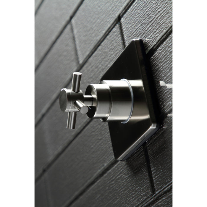 Kingston Sona KS3048DX - Concord Single-Handle Three-Way Diverter Valve with Square Trim Kit, Brushed Nickel