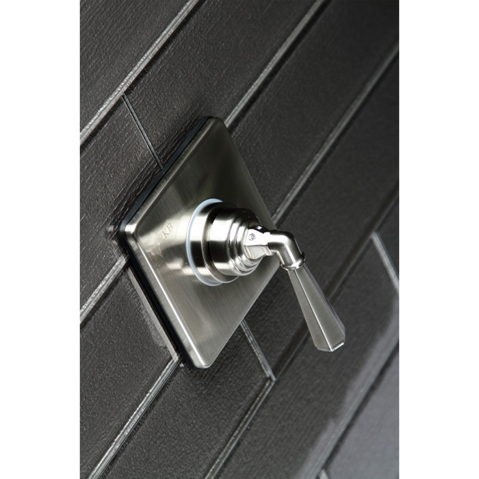 Kingston Tulare KS3048HL - Metropolitan Single-Handle Three-Way Diverter Valve with Square Trim Kit, Brushed Nickel