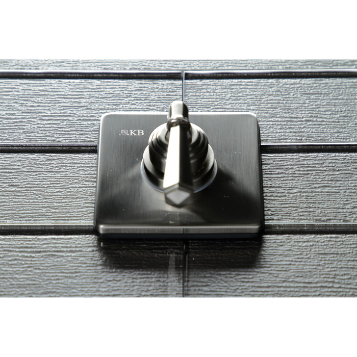 Kingston Tulare KS3048HL - Metropolitan Single-Handle Three-Way Diverter Valve with Square Trim Kit, Brushed Nickel