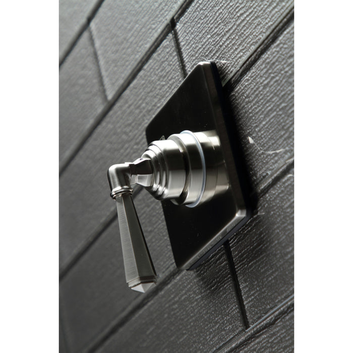 Kingston Tulare KS3048HL - Metropolitan Single-Handle Three-Way Diverter Valve with Square Trim Kit, Brushed Nickel