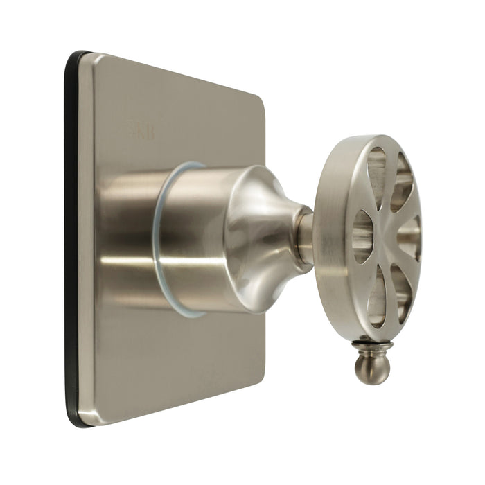 Kingston Sona KS3048RX - Belknap Single-Handle Three-Way Diverter Valve with Square Trim Kit, Brushed Nickel
