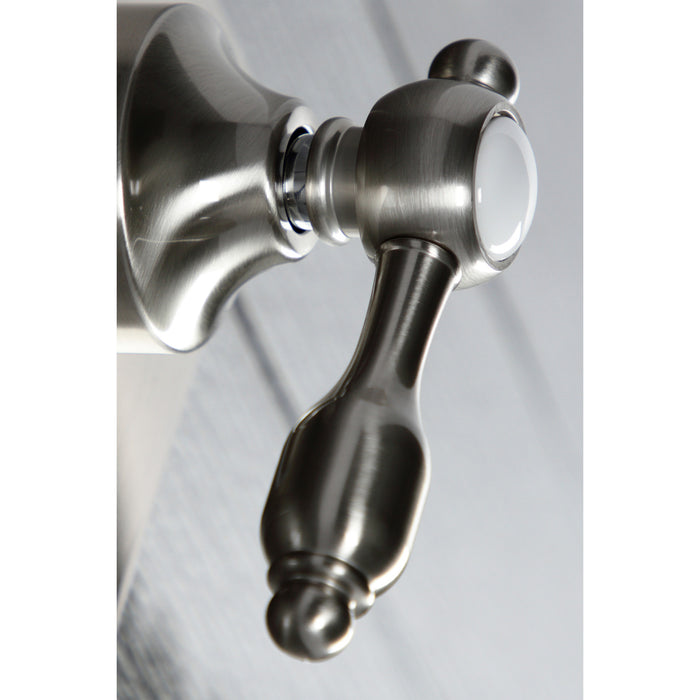 Kingston Heirloom KS3048TAL - Tudor Single-Handle Three-Way Diverter Valve with Square Trim Kit, Brushed Nickel