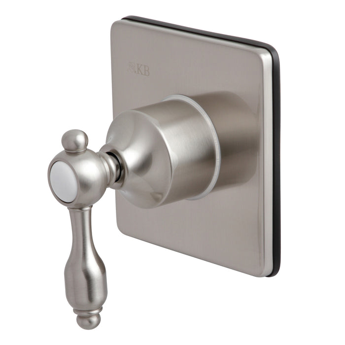 Kingston Heirloom KS3048TAL - Tudor Single-Handle Three-Way Diverter Valve with Square Trim Kit, Brushed Nickel