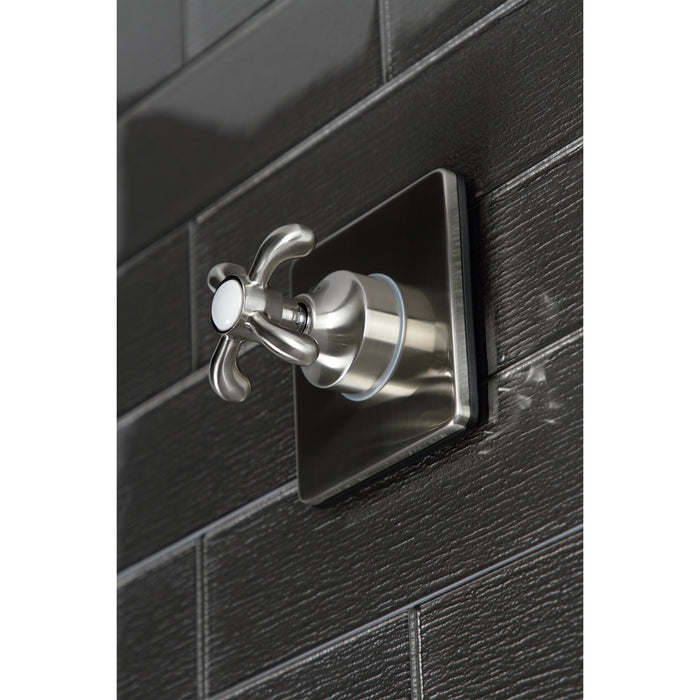 Kingston Heirloom KS3048TX - French Country Single-Handle Three-Way Diverter Valve with Square Trim Kit, Brushed Nickel