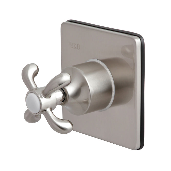 Kingston Heirloom KS3048TX - French Country Single-Handle Three-Way Diverter Valve with Square Trim Kit, Brushed Nickel
