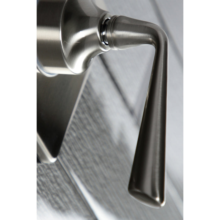 Kingston Tulare KS3048ZL - Silver Sage Single-Handle Three-Way Diverter Valve with Square Trim Kit, Brushed Nickel