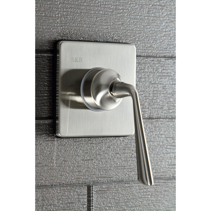 Kingston Tulare KS3048ZL - Silver Sage Single-Handle Three-Way Diverter Valve with Square Trim Kit, Brushed Nickel