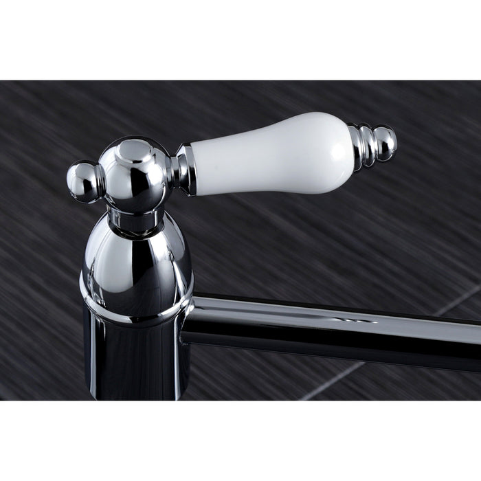 Restoration KS3101PL Two-Handle 1-Hole Wall Mount Pot Filler Faucet, Polished Chrome