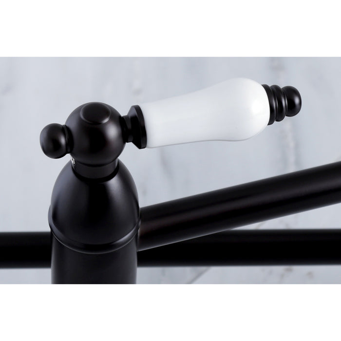 Restoration KS3105PL Two-Handle 1-Hole Wall Mount Pot Filler Faucet, Oil Rubbed Bronze