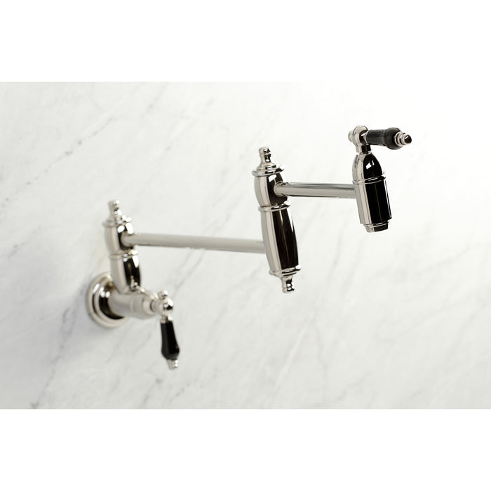 Duchess KS3106PKL Two-Handle 1-Hole Wall Mount Pot Filler Faucet, Polished Nickel