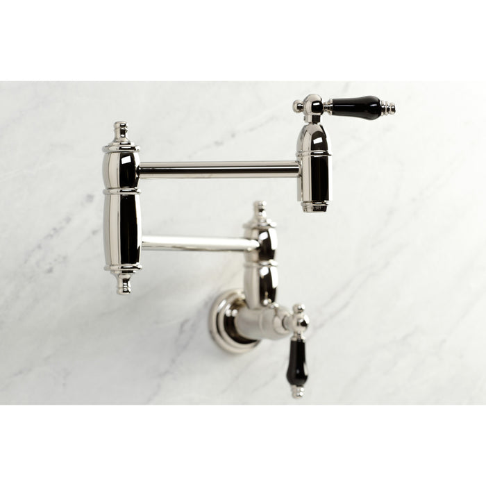 Duchess KS3106PKL Two-Handle 1-Hole Wall Mount Pot Filler Faucet, Polished Nickel