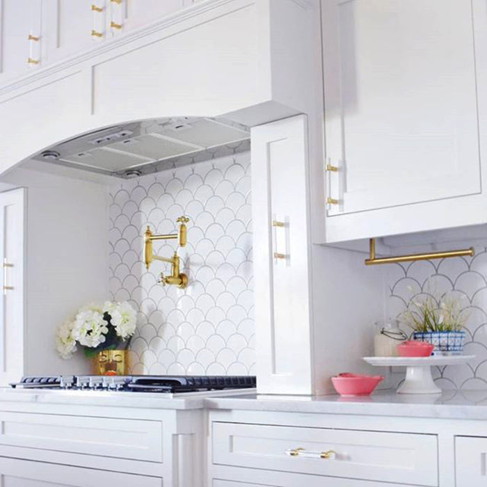 Kingston Heirloom KS3107AX - Restoration Two-Handle 1-Hole Wall Mount Pot Filler Faucet, Brushed Brass