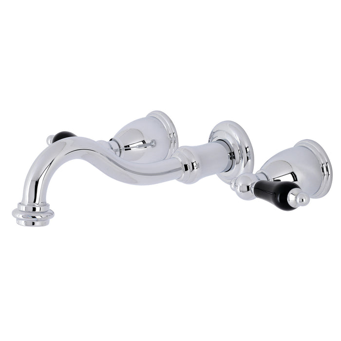 Kingston Heirloom KS3121PKL - Duchess Double-Handle 3-Hole Wall Mount Bathroom Faucet, Polished Chrome
