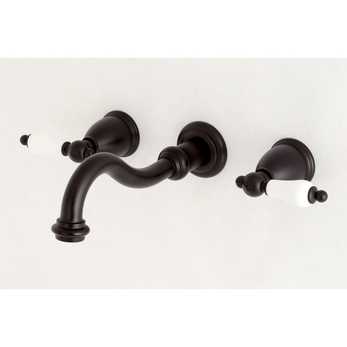 Vintage KS3125PL Double-Handle 3-Hole Wall Mount Bathroom Faucet, Oil Rubbed Bronze