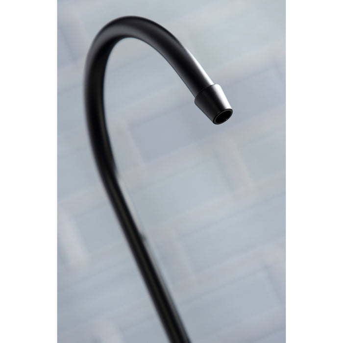 Kingston Tulare KS3190BL - Vintage Single-Handle 1-Hole Deck Mount Water Filtration Faucet, Matte Black