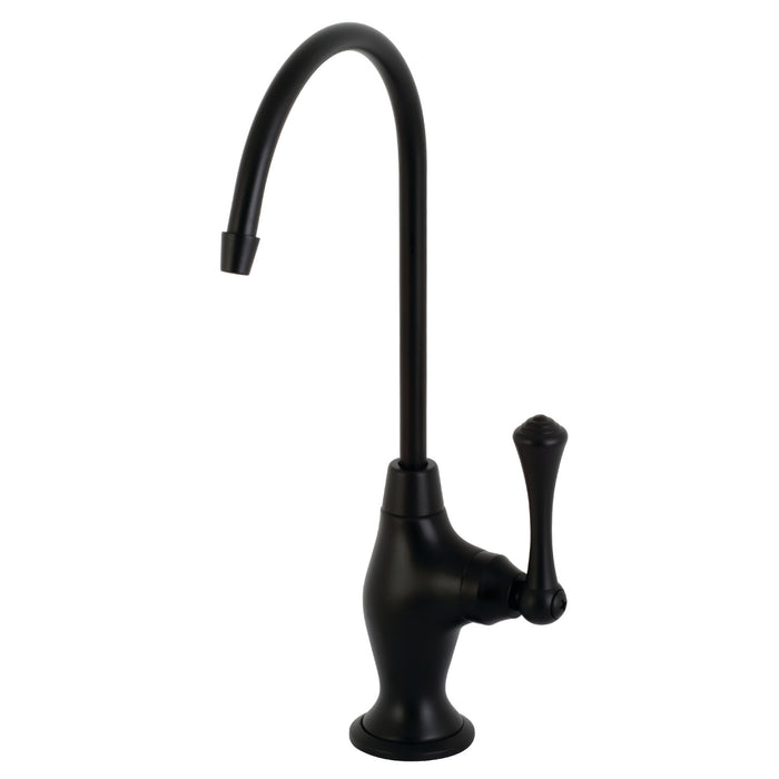 Kingston Tulare KS3190BL - Vintage Single-Handle 1-Hole Deck Mount Water Filtration Faucet, Matte Black