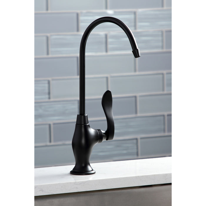 Kingston Tulare KS3190NFL - NuWave French Single-Handle 1-Hole Deck Mount Water Filtration Faucet, Matte Black