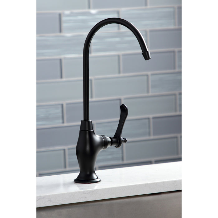 Kingston Heirloom KS3190TL - Templeton Single-Handle 1-Hole Deck Mount Water Filtration Faucet, Matte Black