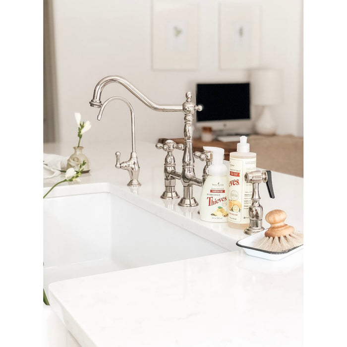 Kingston Heirloom KS3196AL - Restoration Single-Handle 1-Hole Deck Mount Water Filtration Faucet, Polished Nickel