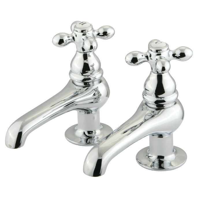Restoration KS3201AX Two-Handle Deck Mount Basin Tap Faucet, Polished Chrome