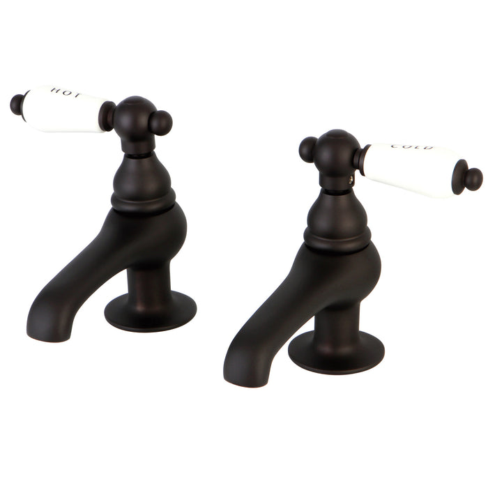 Kingston Heirloom KS3205PL - Restoration Two-Handle Deck Mount Basin Tap Faucet, Oil Rubbed Bronze