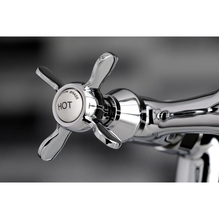 Kingston Heirloom KS3231BEX - Essex Two-Handle 2-Hole Deck-Mount Clawfoot Tub Faucet, Polished Chrome