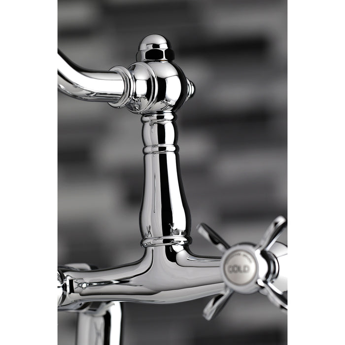 Kingston Heirloom KS3231BEX - Essex Two-Handle 2-Hole Deck-Mount Clawfoot Tub Faucet, Polished Chrome