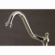 Kingston Brass KS3966AX Waschtischarmatur – 20,3 Cm Breit, Poliertes Nickel, Vintage-Design