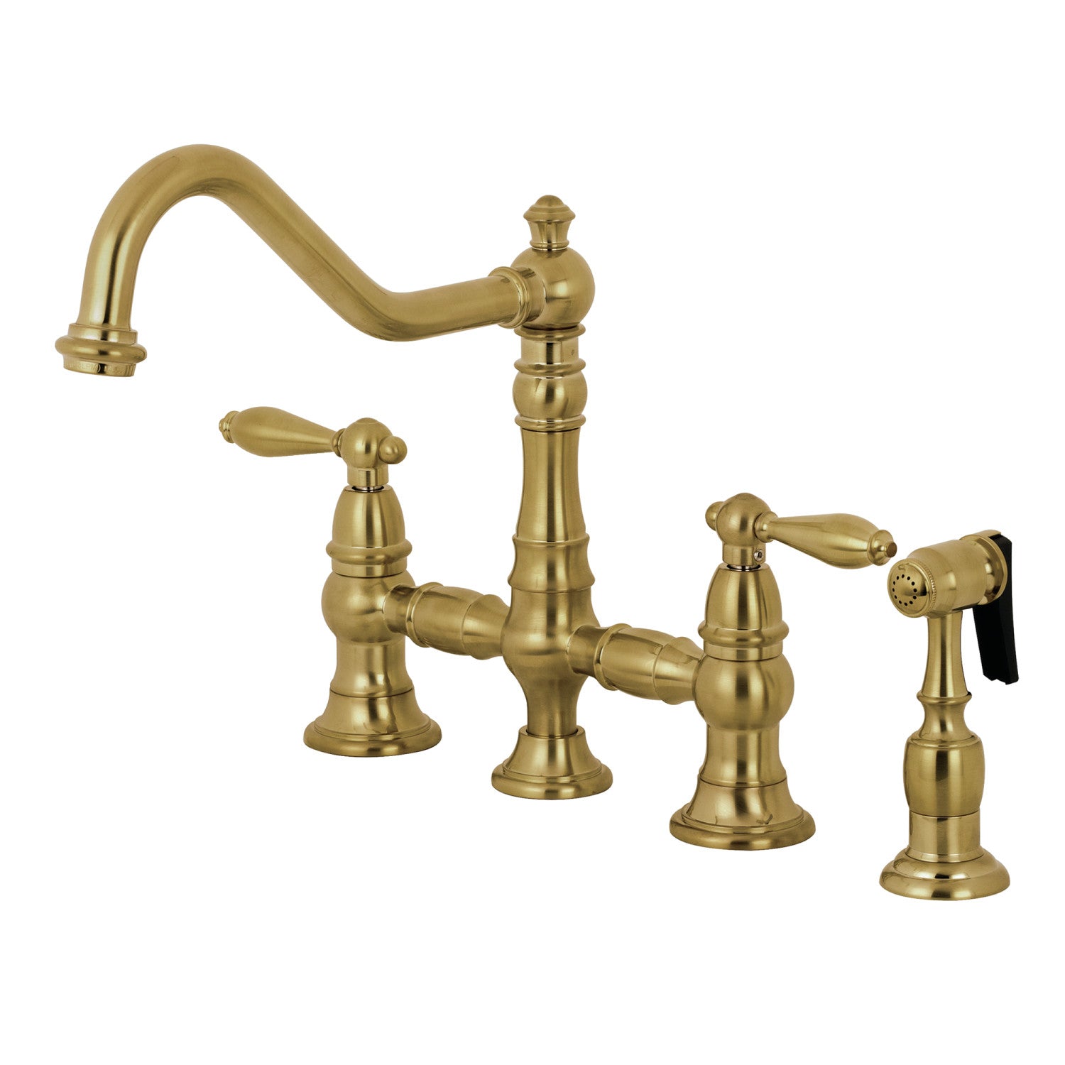 Kingston Heirloom KS3277ALBS - Restoration Two-Handle 4-Hole Deck